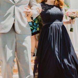 David’s Bridal Marine Bridesmaid Dress Size 10